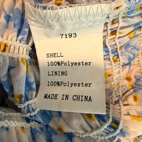 NTW Women Floral Puff Sleeve Mini Dress Square Neck Ruffle Hem Bodycon Dresses - Picture 8 of 9